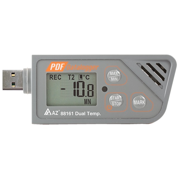88161 AZデュアル温度。 USBデータロガー