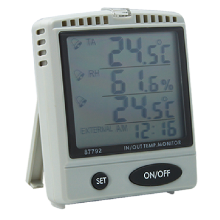 Indoor Thermometer-Hygrometer - Wall/Desktop Type, Digital, Large