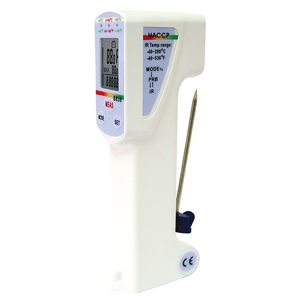 8838 AZ Food Safety HACCP IR Thermometer with RTD Pt100 Temperature Probe