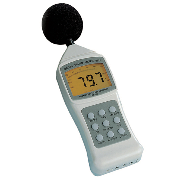 Sonómetro / Medidor de nivel de ruido digital (30 a 130 dB), GM1356