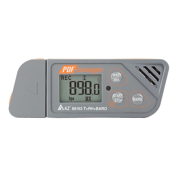 88163 AZ多次用溫濕度記錄器/壓力計/USB介面/免軟體
