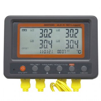 88598 AZ 4通道K型熱電偶溫度記錄器/SD卡/免軟體