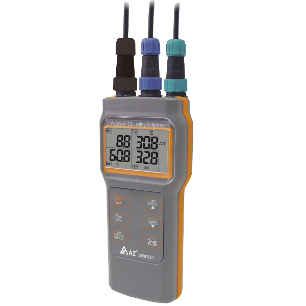 86031 AZ 방수 IP 67 콤보 수위 측정기 - pH / COND. / SALT / TDS / DO