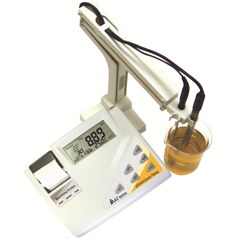 86554 AZ Impresora de medidor de calidad de agua de sobremesa - pH / ORP / Conductividad eléctrica CE