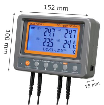 88597 AZ 4 Channel Thermistor SD Card Data Logger with Relay