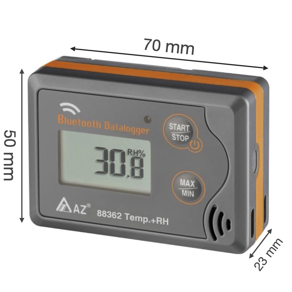 Registrador de datos de humedad y temperatura Bluetooth - AZ Instrument  Corp.