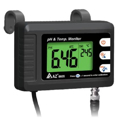 Monitor de temperatura de pH compacto de pantalla grande 8605