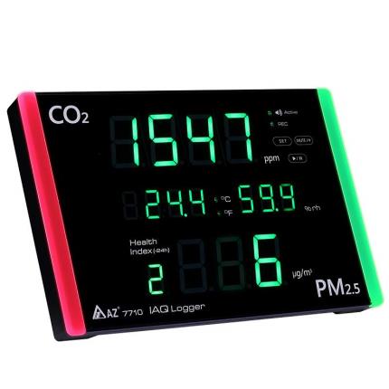 7710 AZ PM2.5 CO2 RH% Temp. Data logger