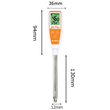 8693 AZ Caneta de pH com tubo longo com sensor de vidro total