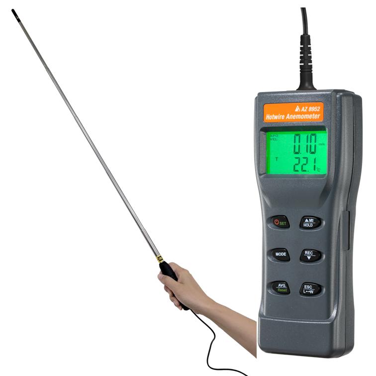 8952 AZ Handheld Hot Wire Anemometer with Temperature