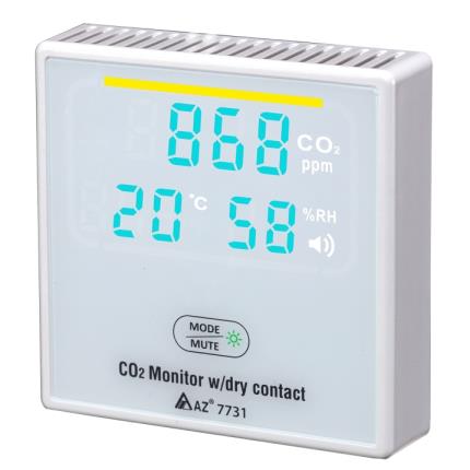 Monitor de CO2/RH/T com fio r&#xED;gido 7731 AZ com rel&#xE9; de contato seco