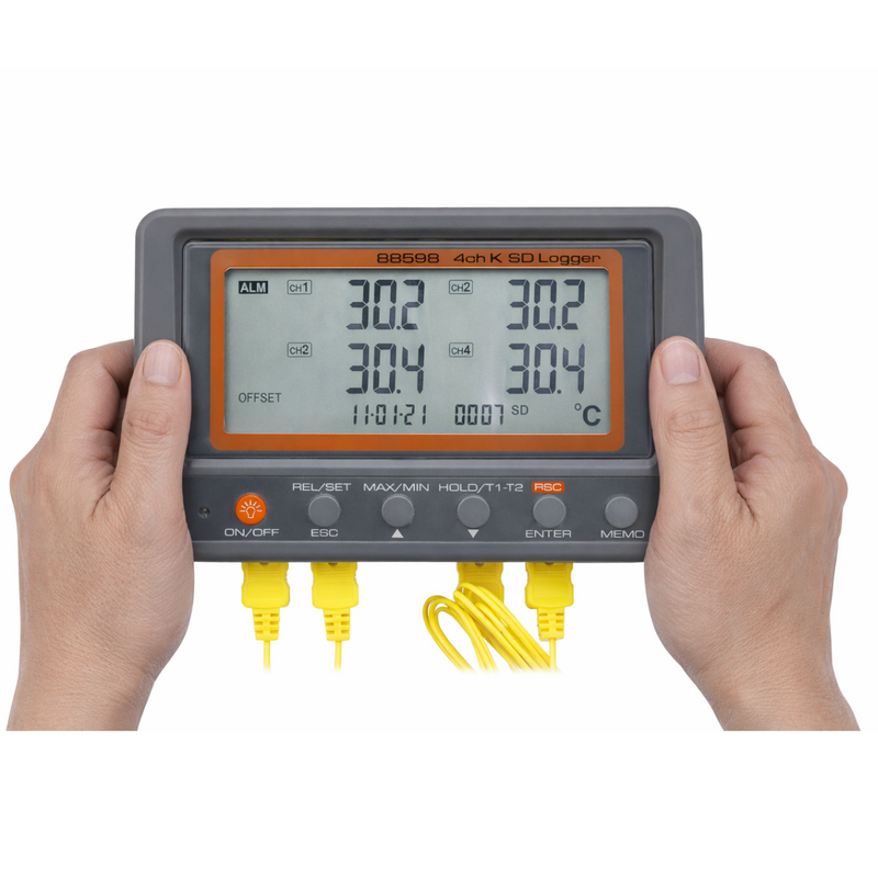 AZ 4-Channel K-Type Thermocouple SD Card Data Logger AZ Instrument