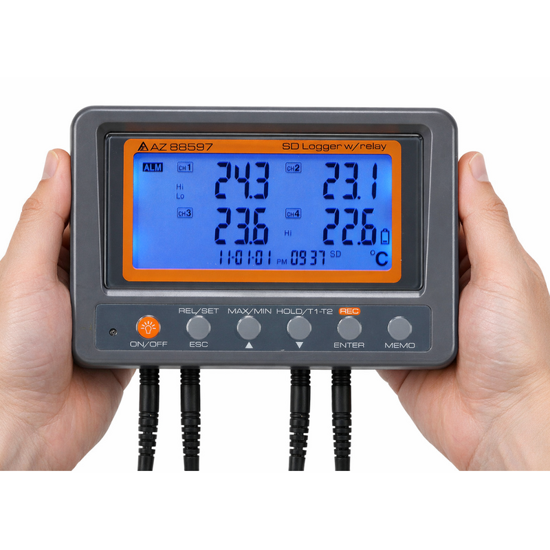 ドラゴン計4点 4-Channel Thermistor Recorder with Relay & SD Card