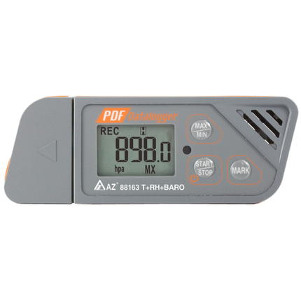 AZ 88163 Air pressure recorder with instant PDF export