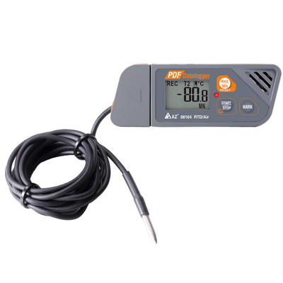 88164 AZ 超低溫溫度記錄器/外接PT1000溫度測棒/USB介面/免軟體