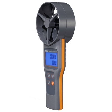 Professional 8916 10cm vane anemometer with a backlit LCD, ensuring clear visibility in low-light environments.
