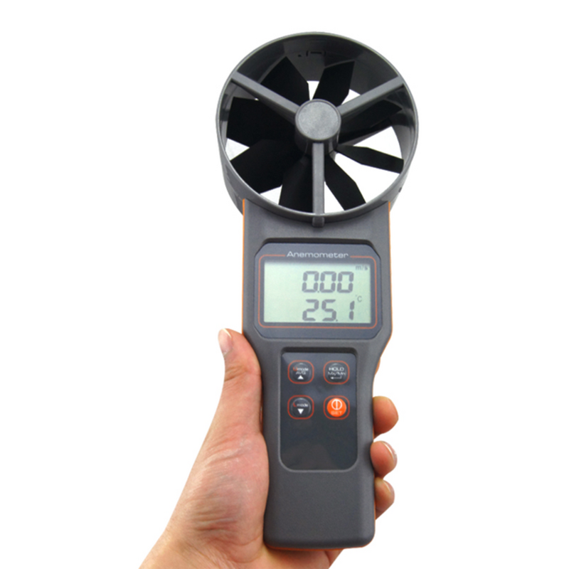 AZ 8917 vane anemometer (Temp/RH) with 10cm large vane and built-in humidity sensor for air velocity, temperature & Humidity (RH) readings.