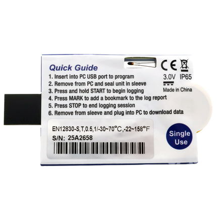 AZ 88181 Single-Use USB PDF Temperature Logger