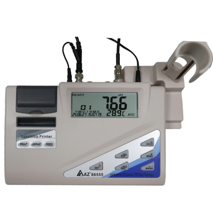 AZ 86555 Benchtop pH, Conductivity Meter with Full Probe Kit