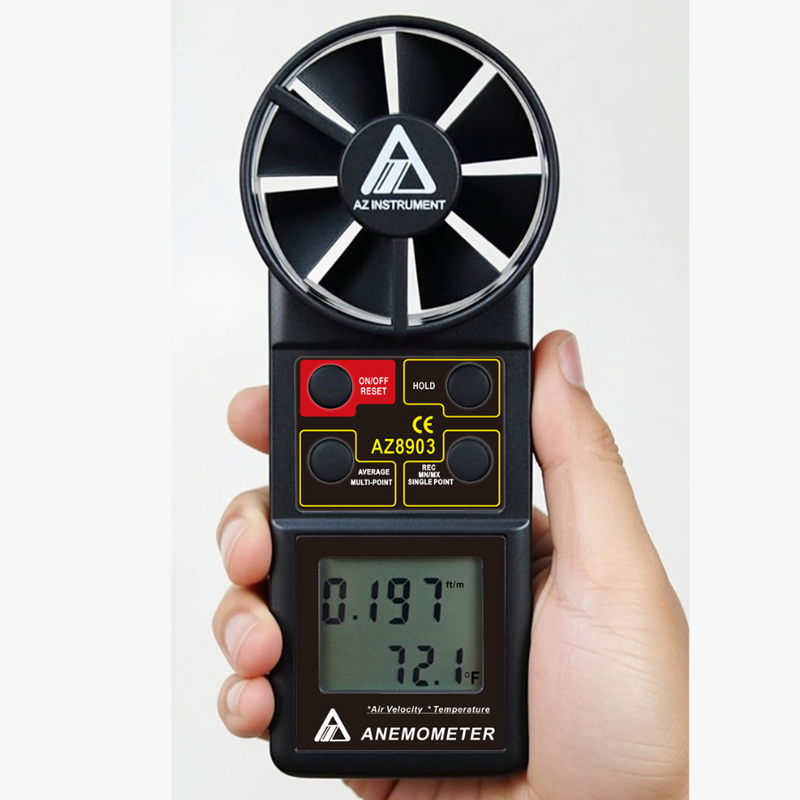 AZ 8903 Digital Wind Speed & Temp Anemometer HVAC Tool