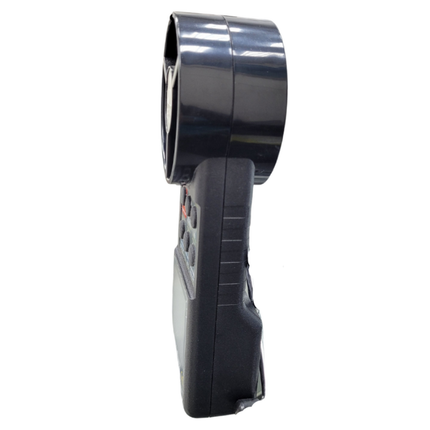 Side view of AZ 8903 anemometer showing ergonomic grip for steady airflow measurements