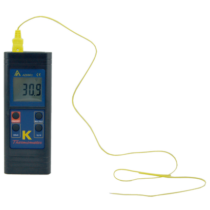 AZ 8801 Single K-Type Meter, High Stability, No Data Drift