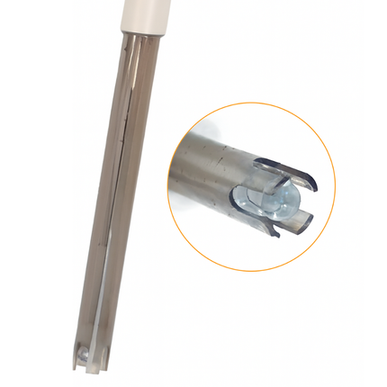 86921 AZ Detailed view of the long slender probe and circular glass bulb electrode for precise pH measurement.