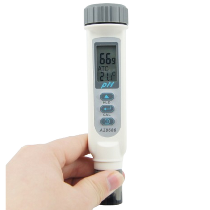AZ 8686 Clear pH and temperature display, easy to read and use