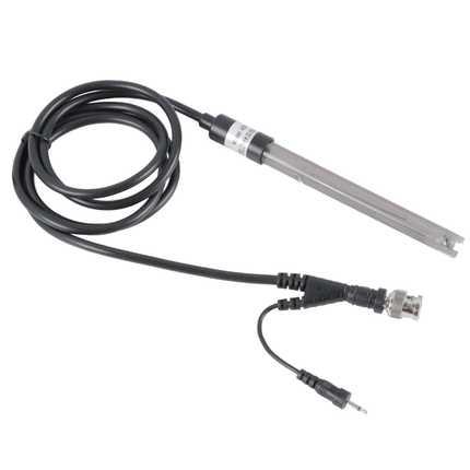 El medidor de pH de sobremesa AZ 86501 incluye una sonda de pH con conector BNC.