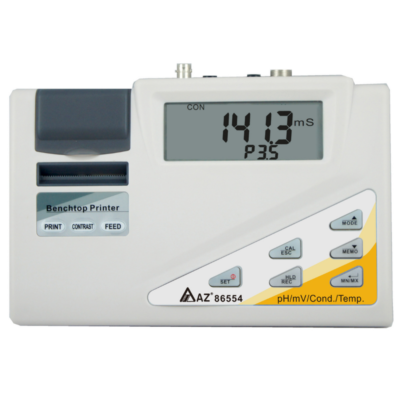 AZ 86554 Benchtop pH & EC printer with Full Probe Kit