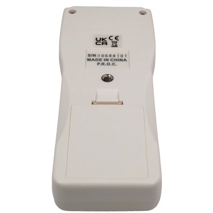 Rear view of AZ 8301 meter with built-in tripod mount hole for stable, long-term real-time monitoring sessions.