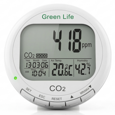 AZ 7787 Innenraumluftqualitätsmonitor mit großem LCD-Display und NDIR-CO2-Sensor
