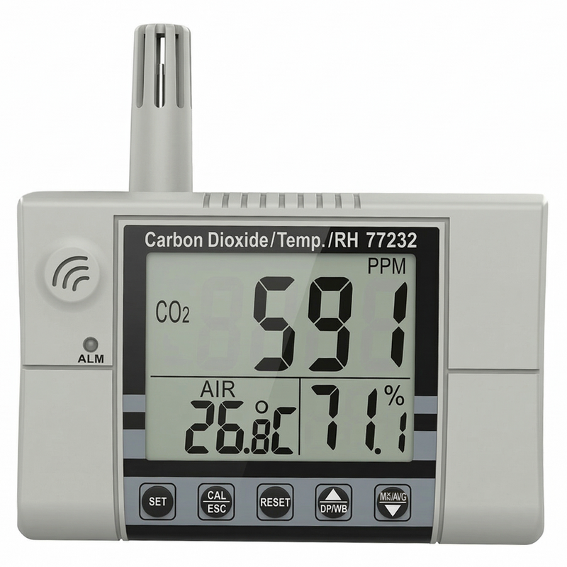 AZ 77232 CO2 Temp RH Relay Meter for Ventilation Control - AZ
