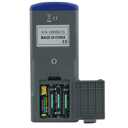 Rear view of AZ 9671 anemometer showing battery compartment for AAA batteries and tripod mount.