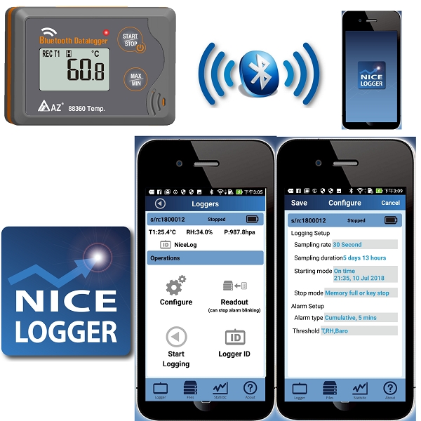 88362 Bluetooth 4.0 Humidity & Temperature Data logger