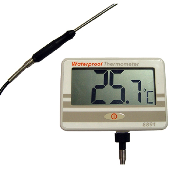8891 AZ Waterproof Thermometer with 50cm Thermistor Temp. Probe