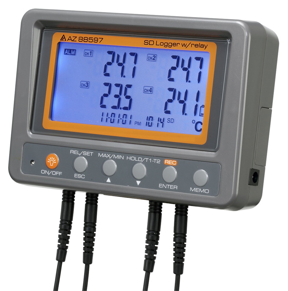 88597 AZ 4 Channel Thermistor SD Card Data Logger with Relay